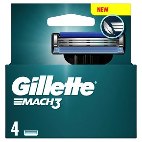 Gillette Mach 3 Manual Razor Blades 4 count