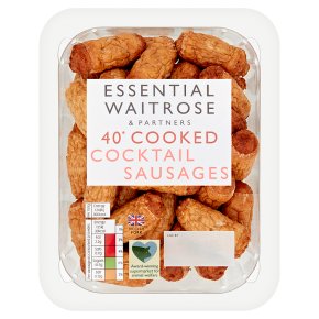 essential Waitrose 40 cooked cocktail sausages
