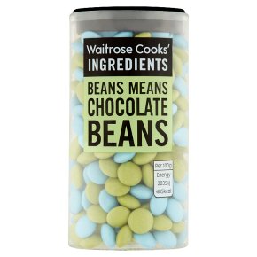 Waitrose Cooks' Homebaking blue & green coloured beans