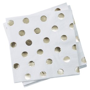 Ginger Ray Gold Spotty Napkins
