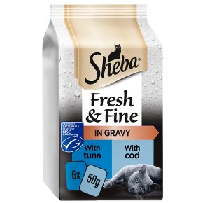 SHEBA Fresh Choice Cat Pouches Fish Collection in Gravy 6 x 50g