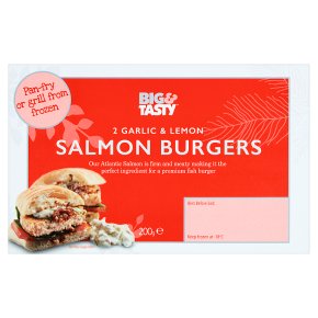 Big & Tasty 2 Garlic & Lemon Salmon Burgers