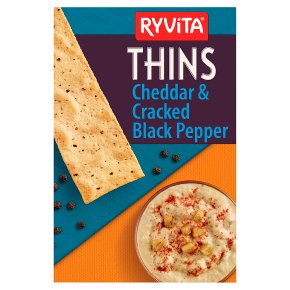 Ryvita Thins Cheddar Cheese & Black Pepper