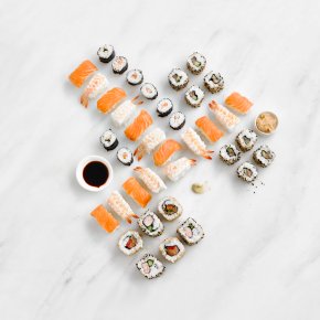 Taiko Salmon & Prawn Sushi Platter, 38 pieces