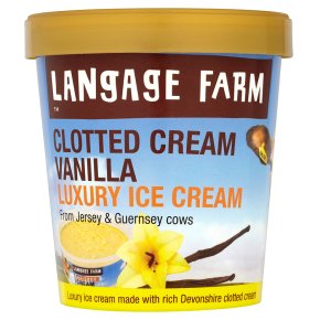 Langage vanilla clotted cream ice cream