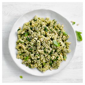Pesto Pasta with Spinach and Pine Nuts