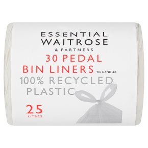 essential Waitrose Pedal Bin Liners Tie Handles