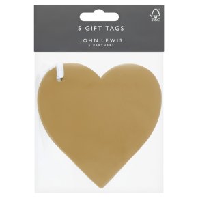 Waitrose Tags Silver/Gold Hearts