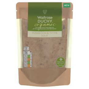 Waitrose Duchy Organic mushroom & thyme soup