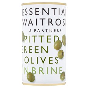 Essential Pitted Green Olives, Brine