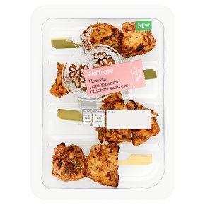 Waitrose World Deli Harissa, Pomegranate Chicken Skewers