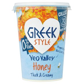 Yeo Valley organic 0% fat Greek style with honey yogurt