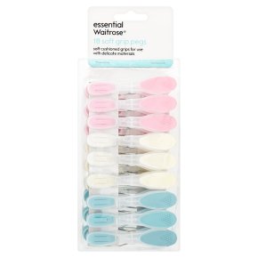 essential Waitrose soft grip pegs, pack of 18