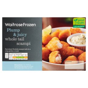 Waitrose Frozen breaded wholetail scampi