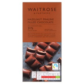 Waitrose Milk Chocolate with Hazelnut Praline