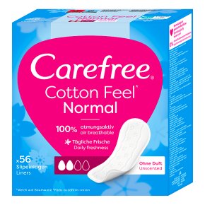 Carefree cotton pantyliners