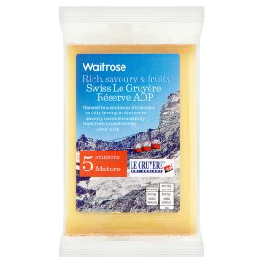 Waitrose Swiss mature Le Gruyère Réserve cheese