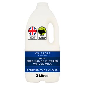 Waitrose Filtered Whole Milk