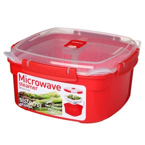 Sistema 2.4 litre red medium steamer