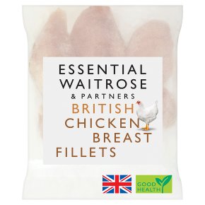 essential Waitrose Frozen British chicken breast fillets