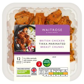 Waitrose British chicken breast chunks in tikka marinade