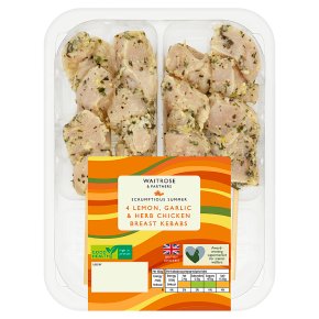 Waitrose Lemon, Garlic & Herb Chicken Breast Kebab