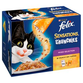 Felix Sensations Crunchies Cat Food Mixed