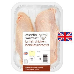 essential Waitrose 2 boneless British chicken breasts
