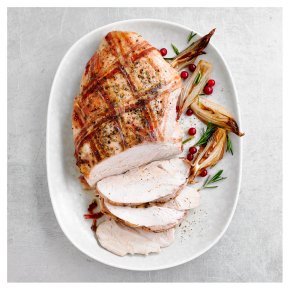 Butter Basted Turkey Breast with a Smoked Bacon Lattice