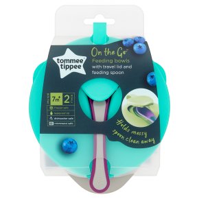 Tommee Tippee leak proof feeding bowls, pack of 2, assorted