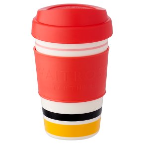 Waitrose Red Stripe Coffee Cup
