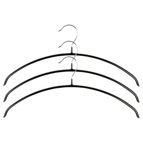 Waitrose black crescent hangers, pack of 3