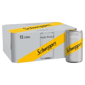 Schweppes soda water multipack cans