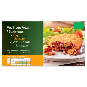 Waitrose Frozen 4 Chilli Bean Burgers