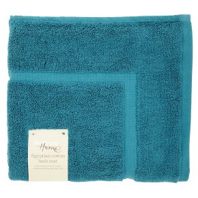 Waitrose Home Egyptian Cotton Bath Mat Peacock