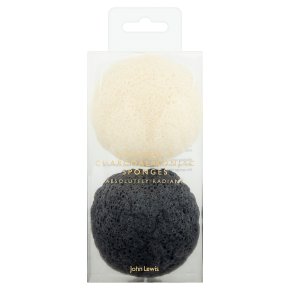 John Lewis Natural & Charcoal Sponges