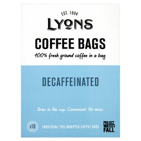 Lyons Coffee Bags Decaffeinated 18s