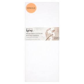 Waitrose Home Peached Cotton Fitted Sheet