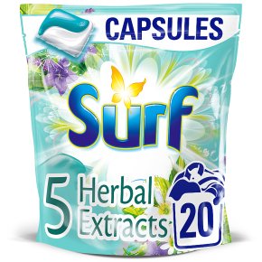 Surf Herbal Extract Washing Capsules, 20 wash