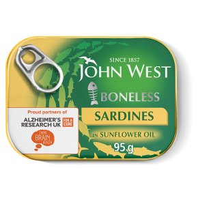 John West boneless sardines in sunflower oil