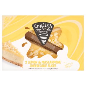 English Cheesecake Lemon Mascarpone Cheesecake Slices
