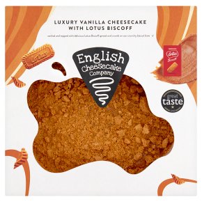 English Cheesecake Vanilla Cheesecake with Lotus Biscoff
