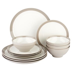 Waitrose Dining Harrogate Grey 12 piece set