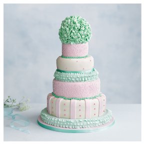 Tallulah 5 tier Wedding Cake, Fruit (Base tier) & Chocolate Salted Caramel (4 tiers)