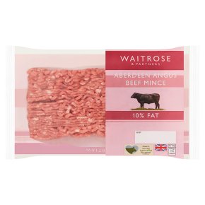 Waitrose Aberdeen Angus mince beef, 10% fat