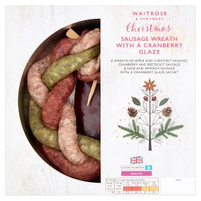 Festive Sausage Wreath with Cranberry Glaze