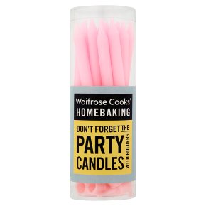 Waitrose Cooks' Homebaking pink party candles
