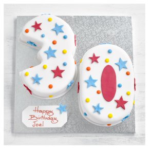 30th Birthday stars and dots cake