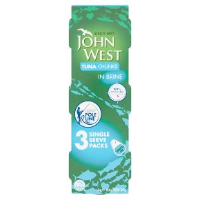 John West pole and line caught tuna chunks in brine, 3 pack