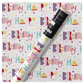 Waitrose Gift Wrap Happy Birthday